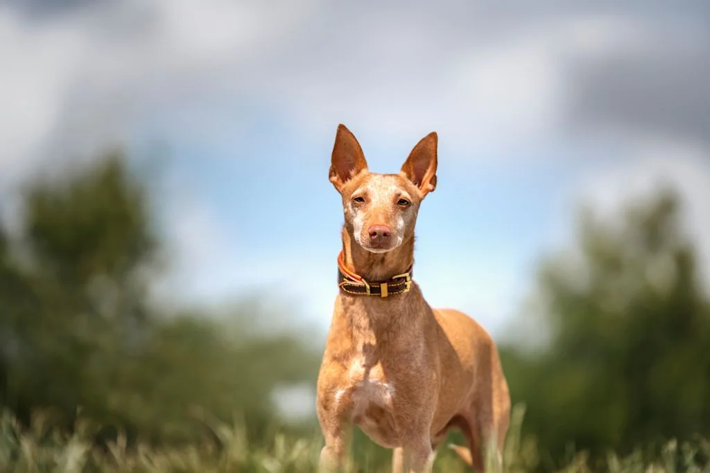 Podenco Canario con orecchie ritte